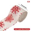 5M Christmas Ribbon Diy Christmas Tree Decoration Wreath Decoration Christmas Tree Snowflakes Snowman Pattern Xmas Holiday Decor