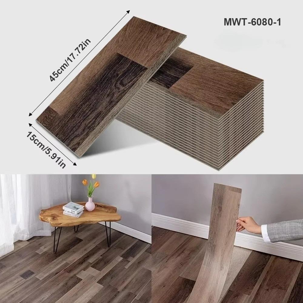 16 шт./набор Самоклеящиеся напольные наклейки Сделай сам Наклейка на стену под дерево Термостойкая Водонепроницаемая Имитация настенной плитки