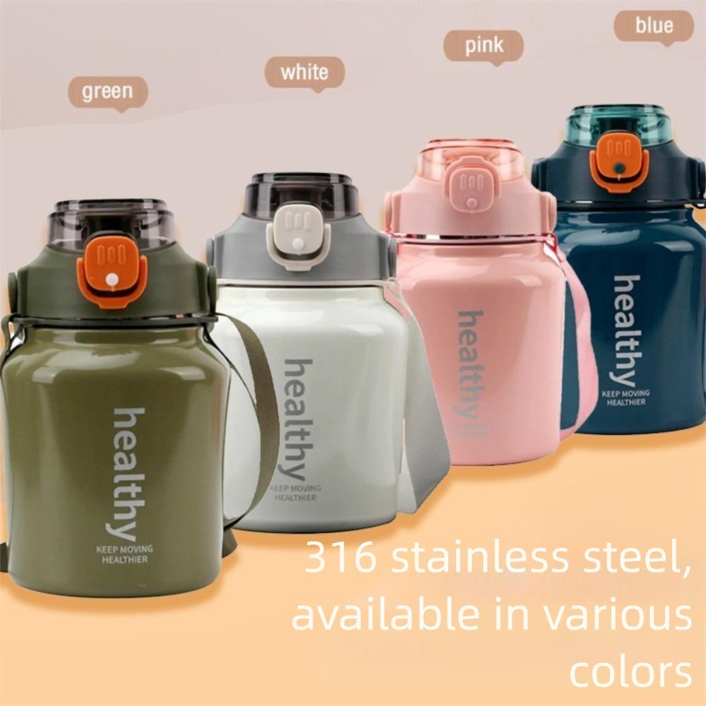 Термос из нержавеющей стали, вакуумная кружка, большая емкость, спортивная бутылка для воды, термокружка для детей