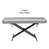 X Style Piano Keyboard Stand Adjustable and Portable Heavy Duty Music Stand with Anchoring Strap Black