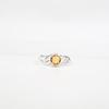 Round Citrine Gemstone 925 Sterling Silver Jewelry For Women Gift Promise Ring CZR-6-3