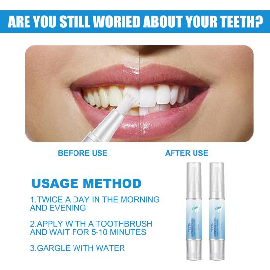 2/4 шт., 4 мл, ручка для отбеливания зубов, мгновенный блеск, безболезненная эмаль, безопасная для зубов, удаление пятен, налет, уход за полостью рта, чистка зубов, осветляющий гель