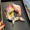 Pure Silk Scarf Women Neck Square Headband Scarves Bandana  Fashion Hijab Poncho Scarves Pashmina  Female Foulard 53Cm