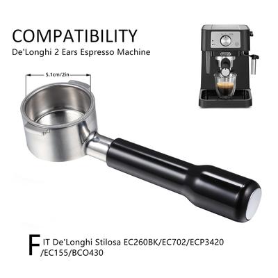 51 мм портафильтр для Delonghi бездонный портафильтр 2 ушка нержавеющая сталь запасные части для ручки Delonghi