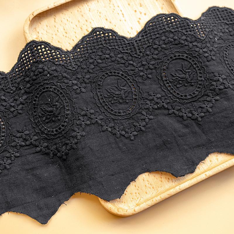 2 метра/лот, ширина 12 см, новый продукт, красочные кружевные хлопковые полые кружевные аксессуары с вышивкой, детская и женская одежда, кружево из хлопковой нити