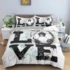 Football Bedding Set Printing Pillowcase Quilt Cover Soccer Duvet Covers Home Textiles Queen King Size Sport Theme Quilt Cover