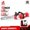12 Inch Brushless Electric Chainsaw Battery 6600W Cordless Rechargeable Saw Gardening Power Tools For Makita 18V Battery