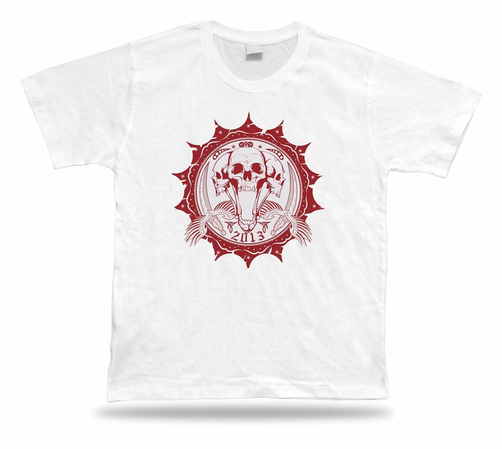 Tshirt Tee Shirt Birthday Gift Idea Open Wide Skull Scream Death Emblam Dagger
