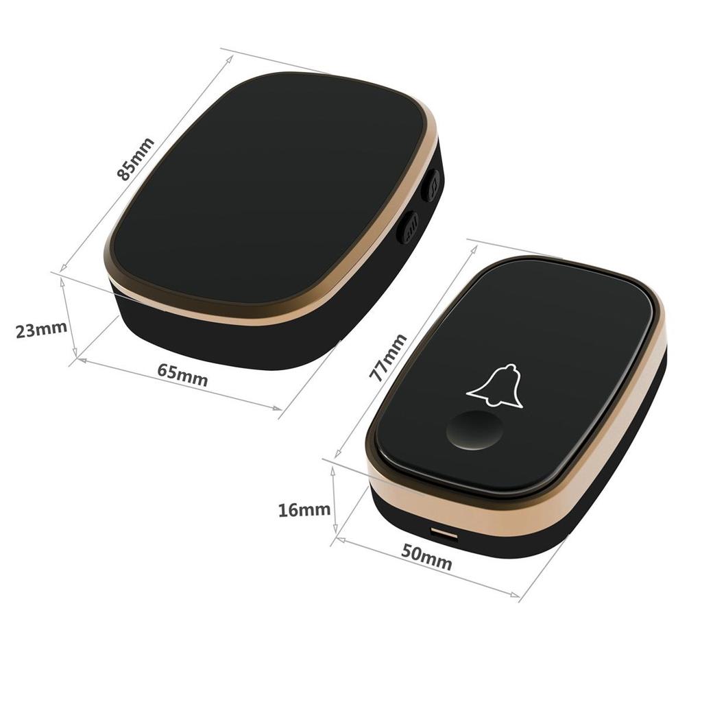 Waterproof Wireless Doorbell 300M Remote EU UK US Plug chime Door Bell alkaline batteryAA