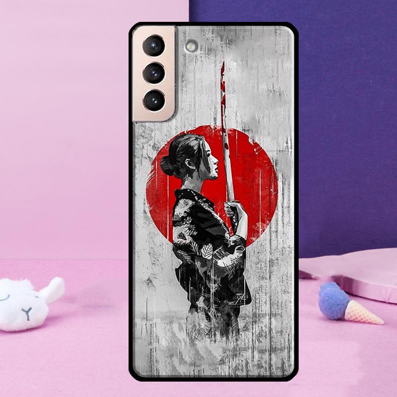 Чехол для телефона Аниме Девушка Самурай для Samsung Galaxy S25 Ultra S24 S23 Ultra S9 S10 S20 S21 S22 Plus S24 FE