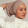 Fashion Modal Cotton Hijab Cap Underscarf Muslim Inner Caps Elastic Jersey Bottom Hat Women Multi-color Small Hat New 16*20cm