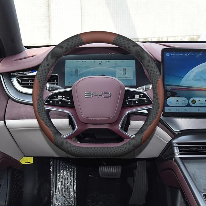 BYD Seal 06 Steering Wheel Cover 2025: Non-slip, Odorless, No-sew, Interior Handle Cover.