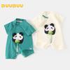 Распродажа Ромпер с коротким рукавом «Панда» для мальчиков и девочек - Летний костюм для ползания в китайском стиле