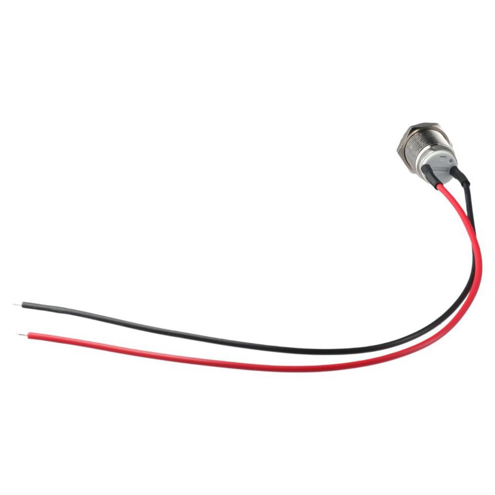 1/5pcs 12mm Momentary Push Button Switch Silver Shell with pre-Wiring  IP65 Waterproof Push Button Switch