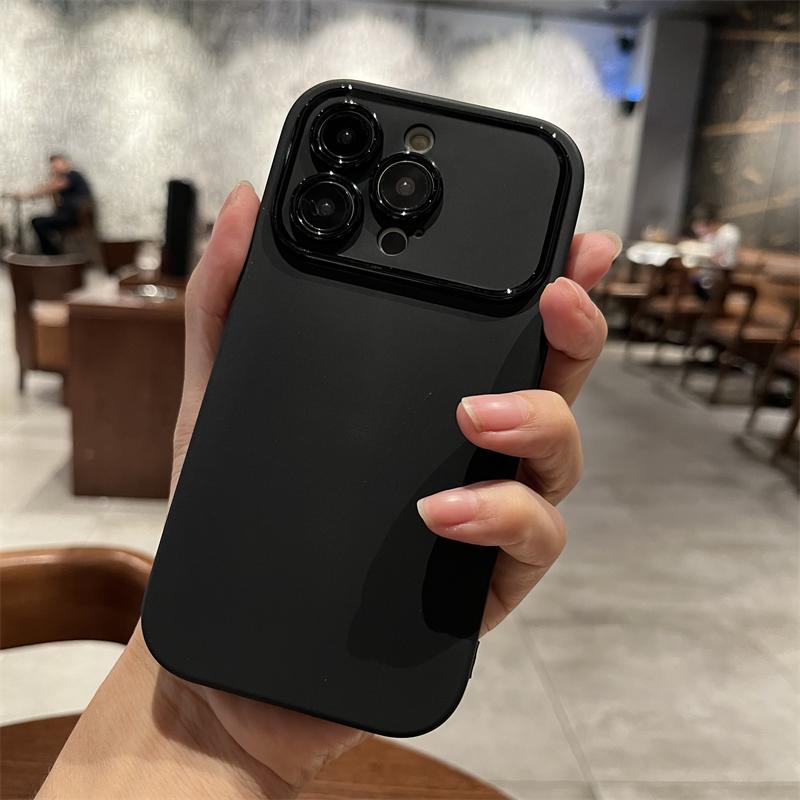 Роскошный Матовый Силиконовый Мягкий Чехол Для iPhone 16 15 14 13 12 11 Pro Max Plus Линия Рисунка Сплошной Черный Белый Ультратонкий Чехол