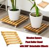 With 360° Detachable Wheels Plant Roller Stand Square Palnt Pulley Pallet Holder Durable Pot Base
