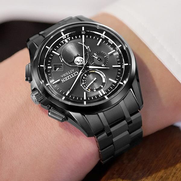 Citizen BY1006-62E ( Часы ATTESA Solar-powered Eco-Drive с радиоуправлением Direct Flight Moon phases Black Titanium Series)