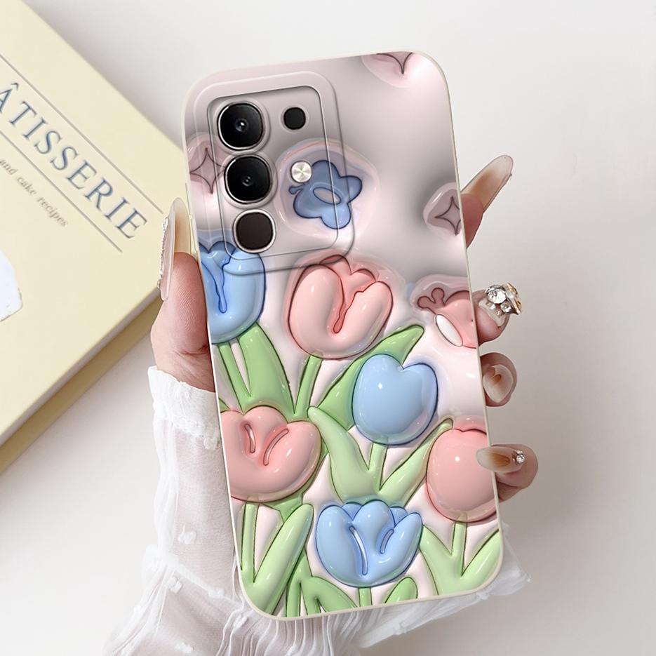 Чехол для Vivo Y29 4G 5G Модный Чехол-Защита с Мультяшным Кроликом Ударопрочный Чехол для Телефона Для Vivo Y29s Y 29 s VivoY29 5G V2420 Мягкий ТПУ Fundas