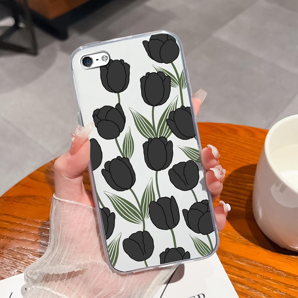 Для iPhone 4 5 5S 6 Plus Чехол для телефона Чернильная живопись Мягкая прозрачная силиконовая задняя крышка Для Apple iphone4 iphone5 5 S iphone6 6+ Funda