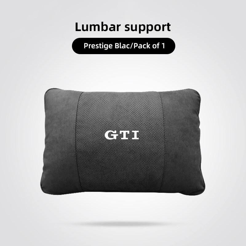 Car Suede Headrest Seat Neck Pillow Head Support For VW Tiguan Arteon Taigo ED13 Caddy CC e-up Golf Polo Passat Jetta Amarok Hub Cap
