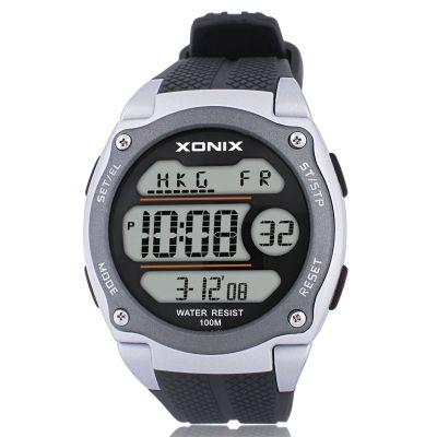 XONIX Worldtime Multiple Time Zone Men Sports Watches Waterproof 100m Digital Running Swimming Diving Wristwatch Montre Homme