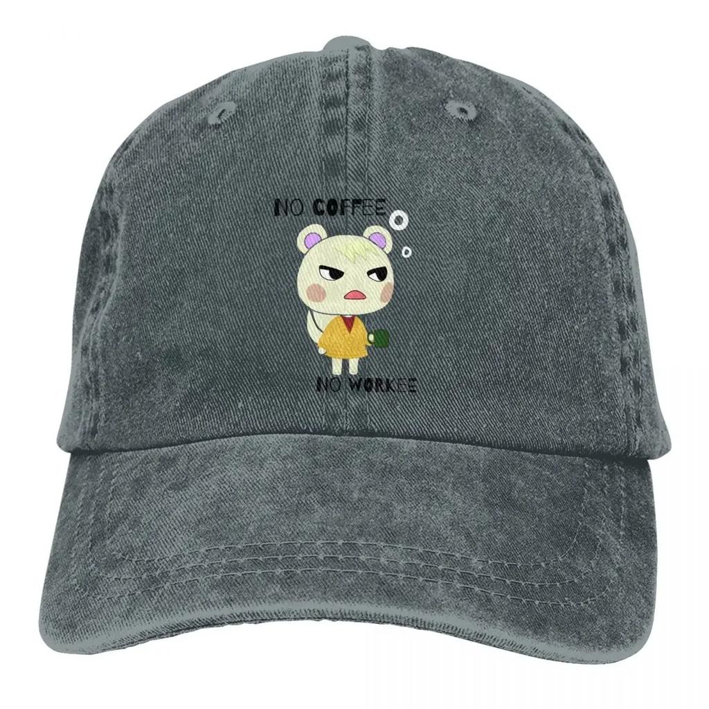 Animal Crossing Timmy Game Multicolor Hat Peaked Men Women's Cowboy Cap No Coffee No Workee Baseball Caps Visor Protect Hats