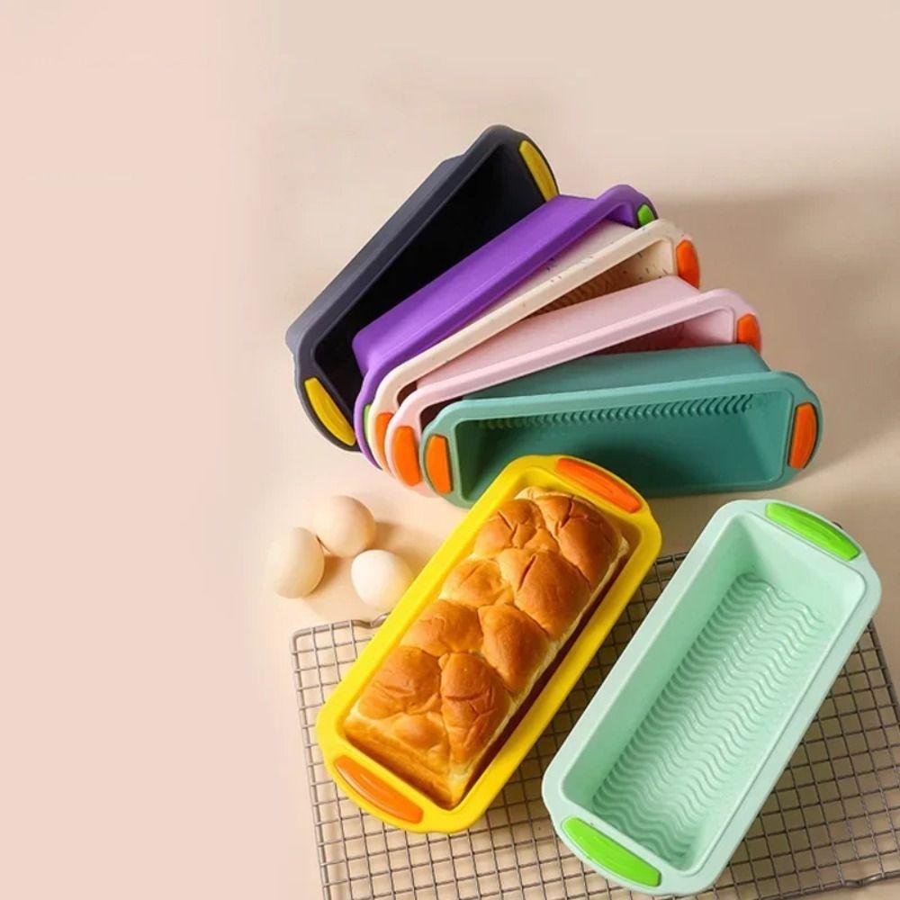 Non Stick Bread Baking Mold Heat Resistant Cake Mold Homemade Silicone Toast Baking Tray  Diy