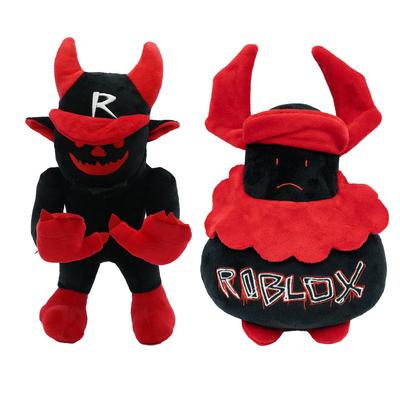 Плюшевая игрушка Roblox Forsaken Guest 666 Черная с красными рогами Мягкая набивная Игровая фигурка Персонаж Кукла Коллекционный Подарок Для детей Фанатов Roblox