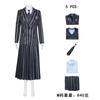 The Adams family on Wednesday in school uniforms cosplay Black dress set cos The same outfit as the female lead in the American TV series