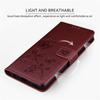 Rose Leather Flip Cover for Samsung Galaxy iPhone Honor Card Slots Phone Wallet Case for Huawei Xiaomi Redmi