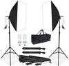 Софтбокс Фотографический свет Фотографический осветительный комплект Фотография Свет для красивой кожи 50x70см Фотографический бокс 2 Лампы КЛЛ высокой яркости по 150 Вт Цвет