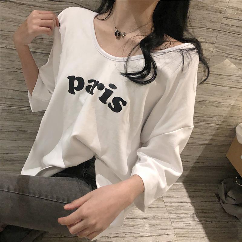 Женская футболка средней длины с коротким рукавом в корейском стиле - Новинка 2025 года