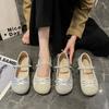 French Mary Jane Shoes Women's Autumn Design Pearl One-word Strap High Heels Ballet Baotou Sandals Light Mouth Single Shoes
