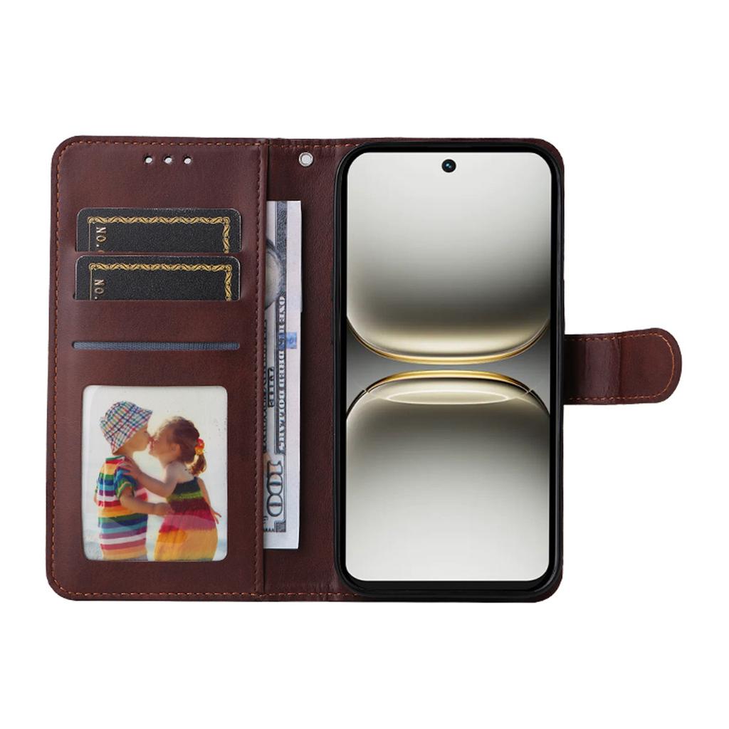 For TECNO Spark 40 4G PU Leather Wallet Case Phone Stand Cover with Tempered Glass