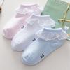 Носки для девочек, милые кружевные носки принцессы с оборками, удобные тонкие повседневные детские носки