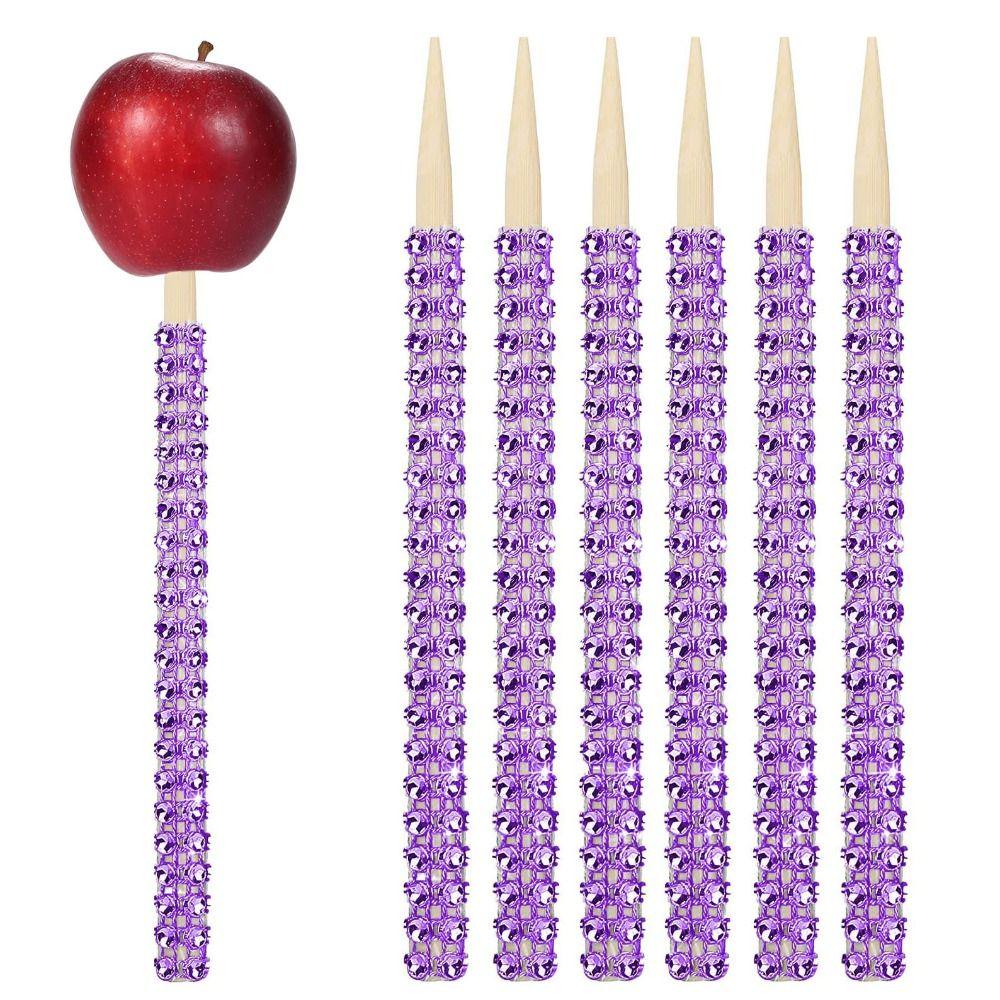 Rhinestone Crystal Fruit Skewer Sticks Bamboo Cake Chocolate Caramel Sticks Apple Sticks Christmas