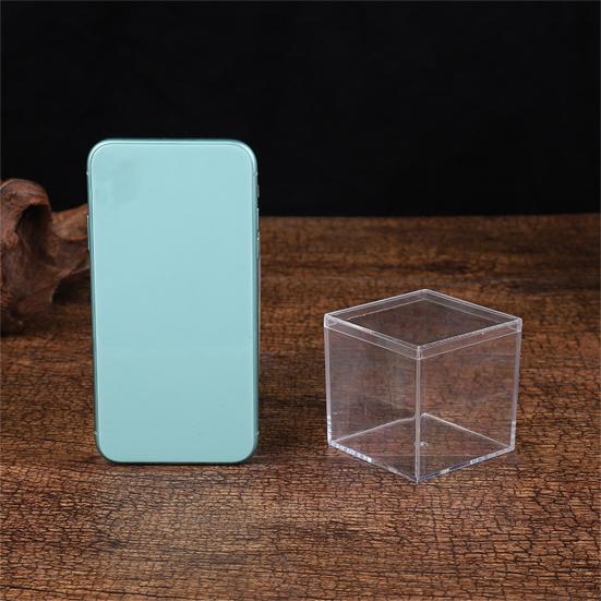 4 шт. прочная коробка для конфет многократного использования PS прозрачный куб компактный портативный чехол-органайзер с крышкой для свадьбы