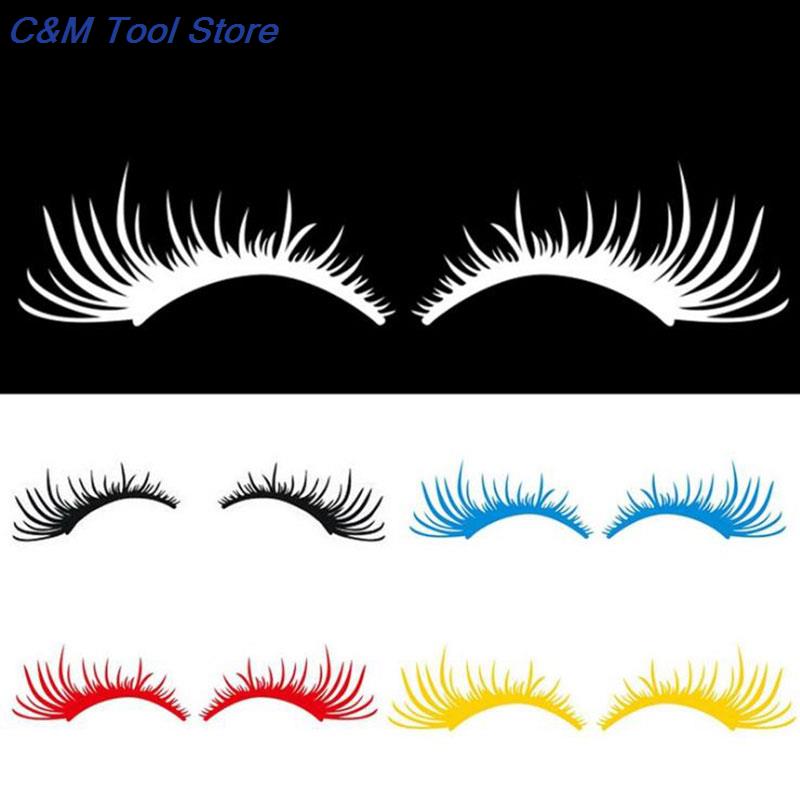 2 шт./лот 3D очаровательные ресницы автомобильные наклейки поддельные ресницы автомобильные фары забавные наклейки двери окна винил водонепроницаемый продукт