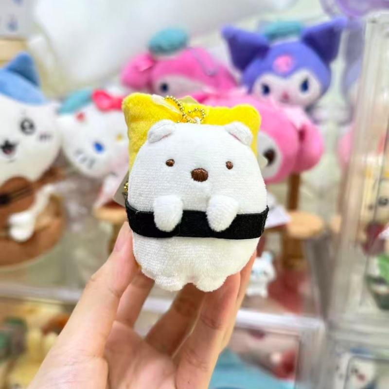 Японский SAN-X SumikkoGurashi Rilakkuma Суши Эбифурай Плюшевый Брелок каваи Корилаккума Белый Медведь кукла мягкая Подвеска на Рюкзак