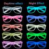 2 шт персонализированные модные очки-ночники KTV Bar концертный реквизит украшение для дня рождения круглая квадратная пластиковая рамка принадлежности для развлечений