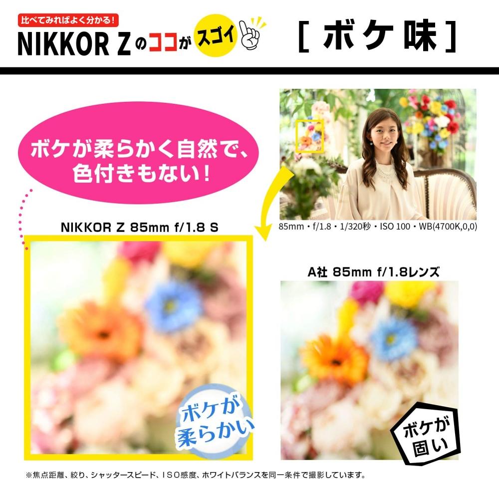 Nikon Однофокусный объектив NIKKOR Z 85 мм f1.8S Z байонет, совместимый с полноразмерной линейкой S