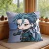 Ji Yan Cute Wuthering Waves Cushion Cover Square Short Plush Pillow Case Living Room Sofa Home Decor Funda X