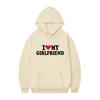 I Love My Boyfriend Printing Popula Women Hoodies Sweatshirt Gothic Winter Pullover Fashion Long Sleeve Men/Women Hoodydy