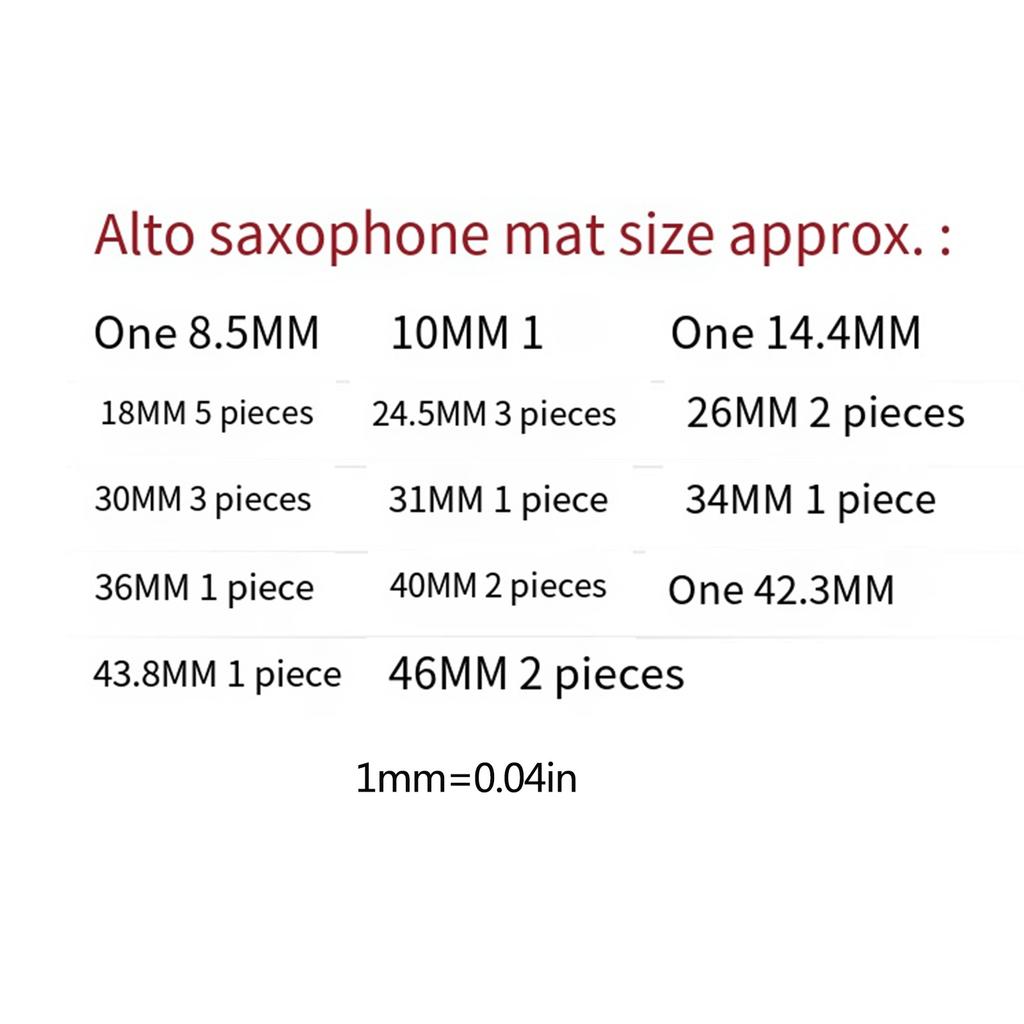 25Pcs Saxophone Pads Alto Saxophone Cushions Pad Sheepskin Sound Hole Resonator Saxophone Gasket Wind Instrument Parts