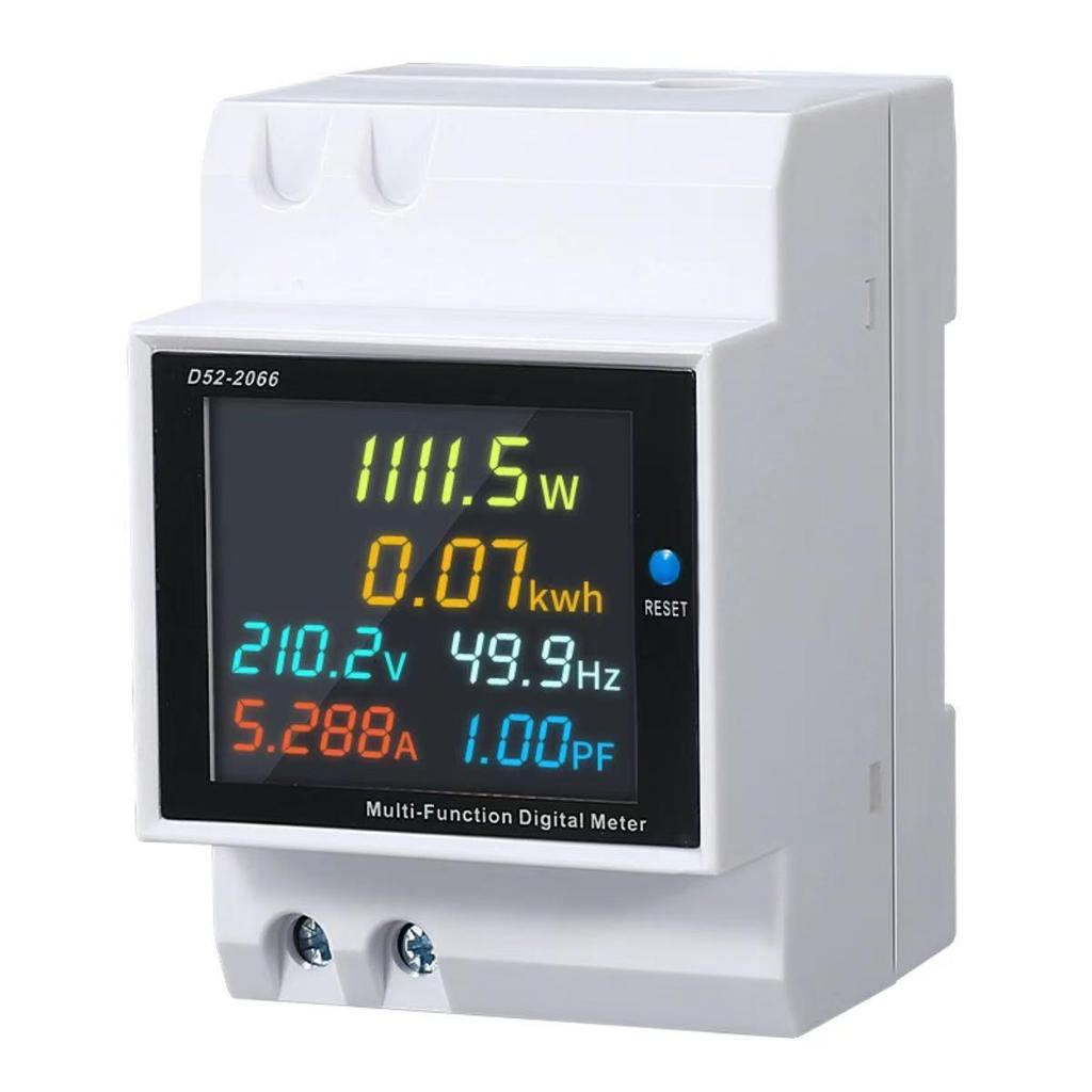 Multifunctional Digital Smart Electric Meter D52-2066 - AC Household Power Wattage Display