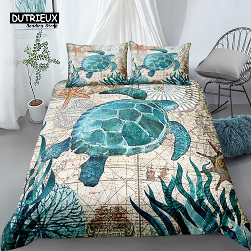 Ancient Marine Octopus Duvet Cover Set, Octopu Bedding Set, Soft Comfortable Breathable Duvet Cover, For Bedroom Guest Room