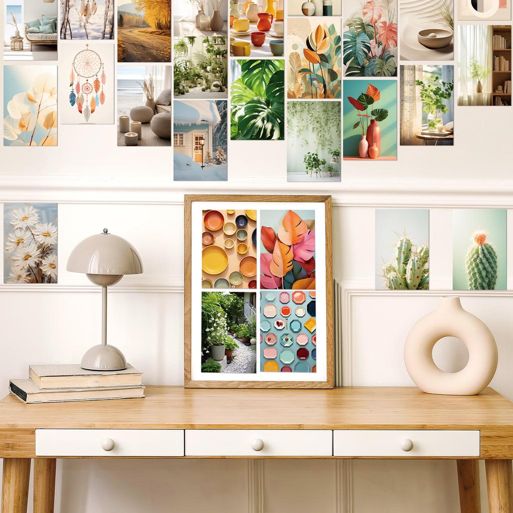 50 открыток в скандинавском стиле, открытки с рукописным романтическим текстом, ретро-литературные поздравительные открытки, фотографии в мягкой обложке