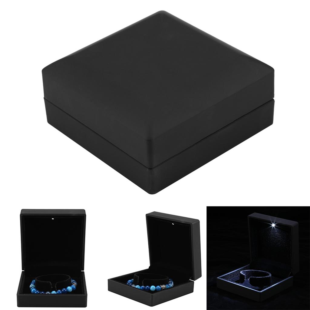 LED Lighted Bracelet & Bangle Wedding Jewelry Display Case Gift Storage Box (Bracelet Box)