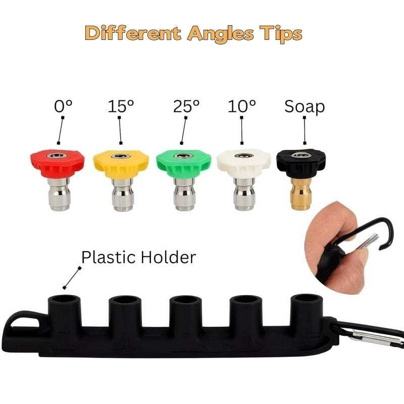 Короткий пистолет для мойки под давлением Graffiti с 5 быстросъемными распылительными насадками M22-14 мм