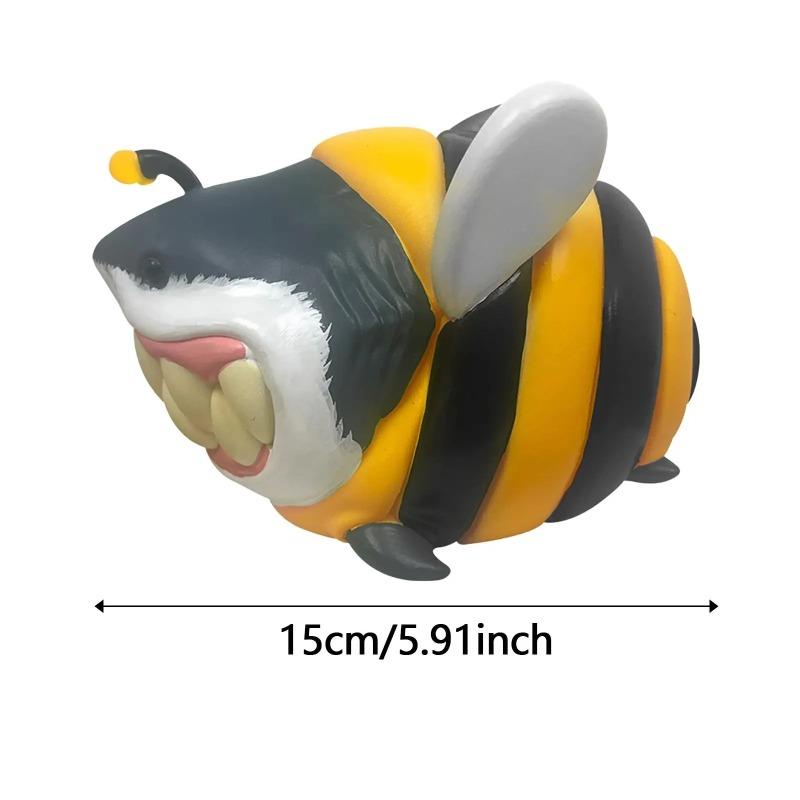 Акула смоляное украшение мультяшная акула пчела фигурка настольный декор коллекционная акула статуэтка для каминной полки книжный стол